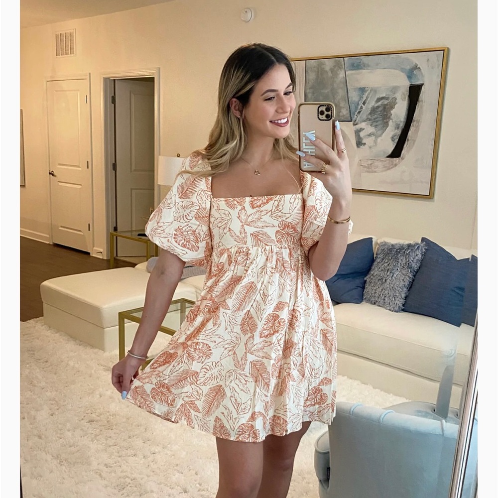 By Together Alana Fawn Leaf Venice Dress Sizes M NWOT